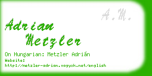 adrian metzler business card